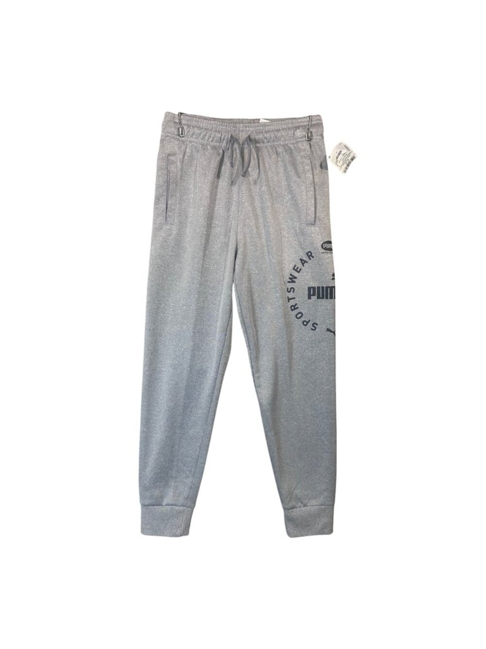 Puma Gray Boys Size S (8) Jogger Sweatpants With Elastic Waist & Drawstring NWT